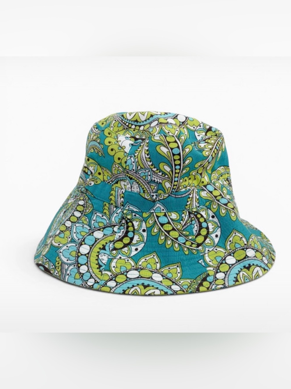 Vera Bradley Retired Paisley Peacock Bucket/Sun Hat Reversible NWOT